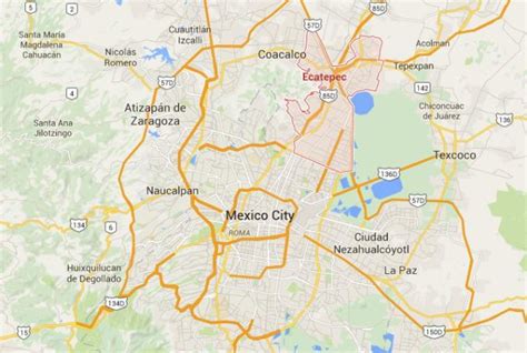 ecatepec mexico city map.